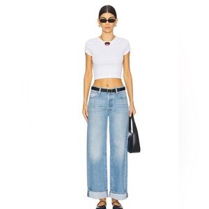 Mother Superior Lil' Dodger Button Hover Cuff Jeans in Funk N' Flair Size: 28